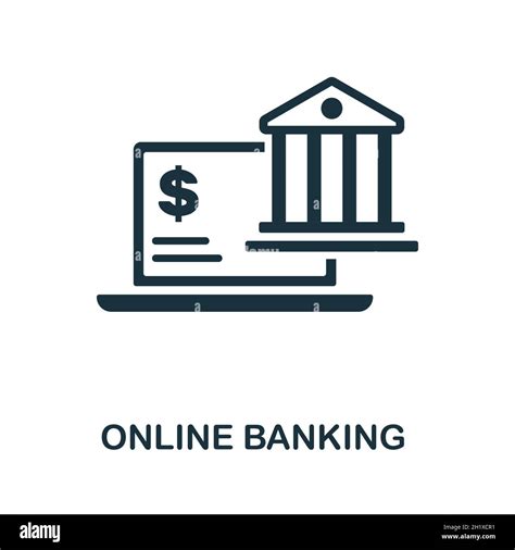 Online Banking Icon Monochrome Sign From Banking Operations Collection