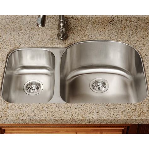 The Pr1213 16 Offset Double Bowl Undermount Sink Is Constructed From