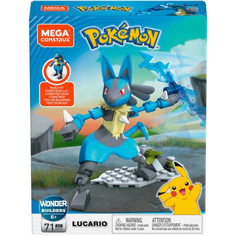 Mega Construx Pokemon Buildable Lucario Figure Power Pack - Walmart.com