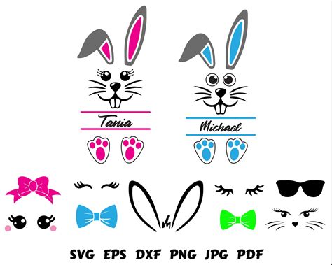 Rabbit Svg Easter Bunny Svg Rabbit Cut File Bunny Clip Etsy