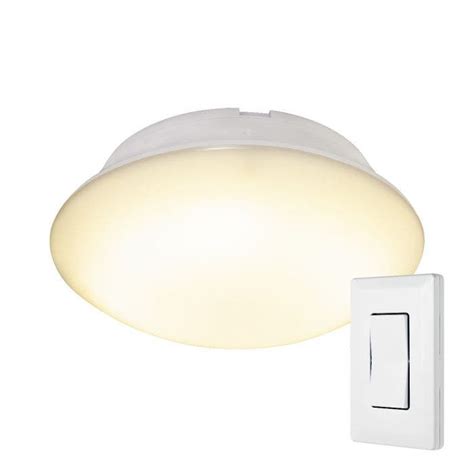 Energizer Battery Operated Led Ceiling Fixture With Wall Switch White