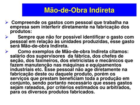 Mao De Obra Indireta