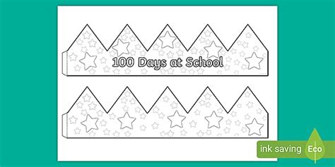 starry 100 days crown teacher made twinkl