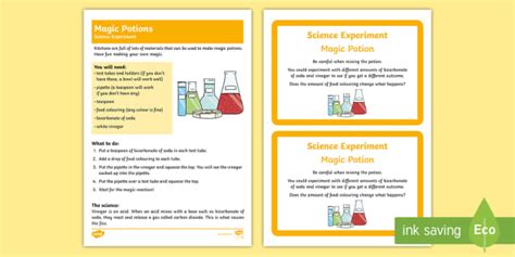Free Ks1 Magic Potions Science Experiment And Prompt Card