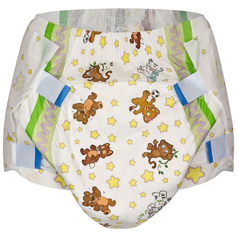 Crinklz Adult Diapers With Print Plastic Backed Pl173