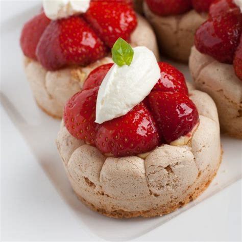 a classic french pastry with fresh strawberries and a basil pastry cream french desserts