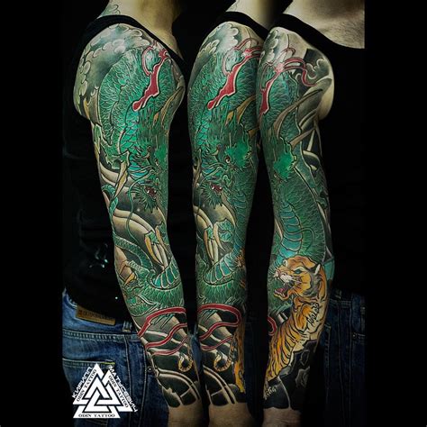 Japanese Dragon Sleeve Tattoo Best Tattoo Ideas Gallery