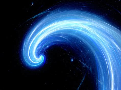Blue glowing spiral flow