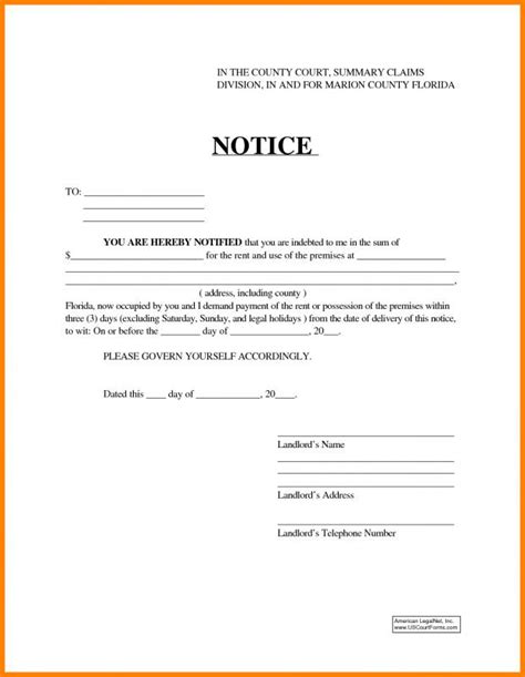 30 Day Eviction Notice Fill Out And Sign Printable Pdf Template Free