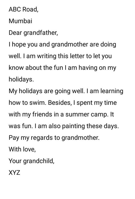 Write A Letter To Your Grandparents Describing The Fun You Are Having