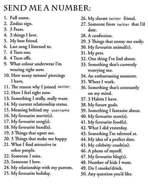 Ask Me Any Number Questions About Me Questions 21 Questions