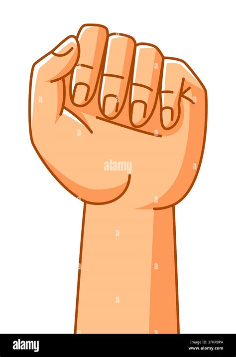 Illustration Of Hand Clenched Into Fist Sign Of Protest And Struggle