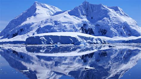 Pole Arctic Snow Mountains Ice Sea Landscapes White Cold Nature