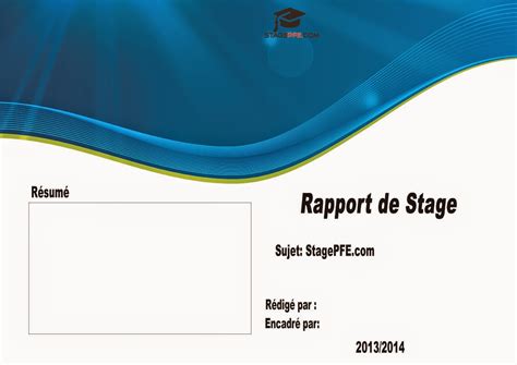 Page De Garde Rapport De Stage Ofppt Word Colbert Lacy