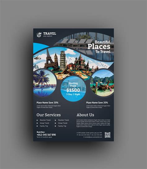 Travel Agency Flyer Template Travel Brochure Design Travel Poster