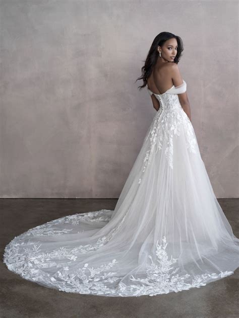 off the shoulder a line tulle wedding dress kleinfeld bridal