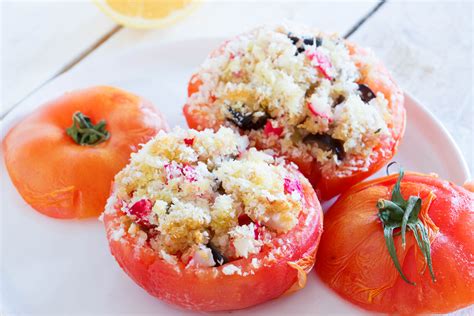 Get the recipe on our website here. Cous Cous and Roasted Vegetable Stuffed Tomatoes Recipe ...