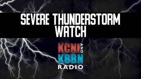 Severe Thunderstorm Watch In Effect Until 10 Pm This Evening