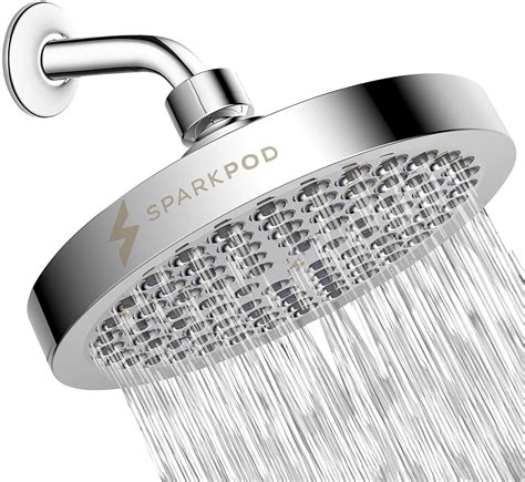Sparkpod 6 Shower Head High Pressure Rain Luxury Modern Chrome Look
