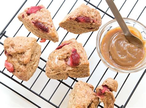Skinny Strawberry Scone With Peanut Butter Glaze Strong Fitness