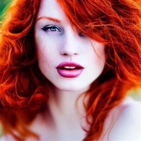 Beautiful Redhead Woman Photography Glamor Shot Stable Diffusion