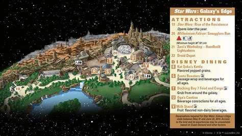 First Look At Disneyland Park Guide Map With Star Wars Galaxys Edge