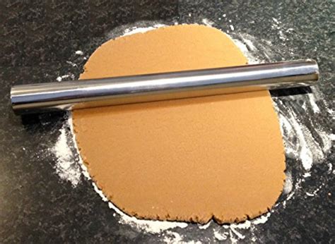 Checkered Chef Stainless Steel Rolling Pin Best French Style Straight
