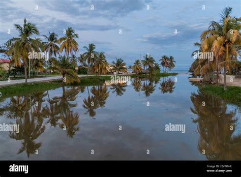Evening At Dangriga River In Dangriga Town Belize Stock Photo Alamy