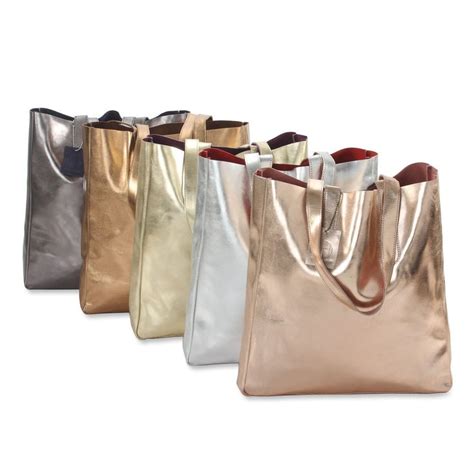 Image Result For Metallic Tote Bags Metallic Leather Bag Metallic