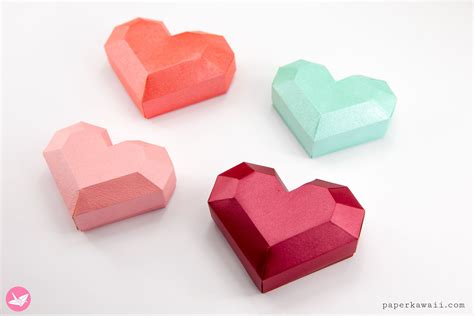 Paper Heart Box Tutorial Make A Pretty 3d Paper Heart T Box