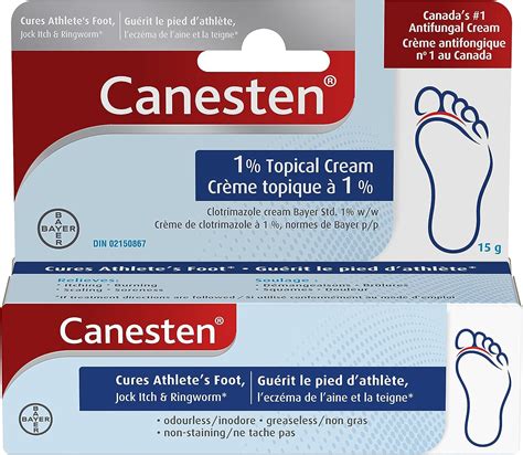 Canesten Antifungal 1 Percent Topical Cream Relieves Itching Burning