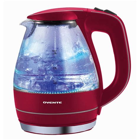 Shop Ovente Kg83r Red 15 Liter Glass Electric Kettle Free Shipping