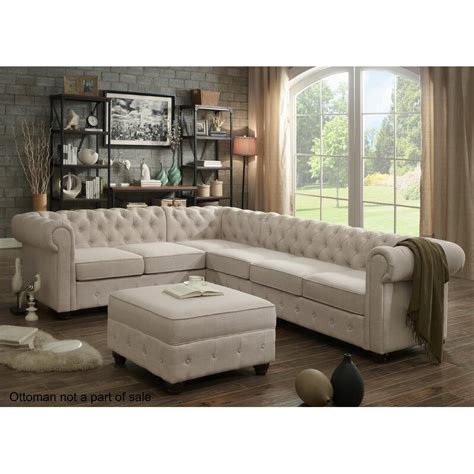 It also tailors with fabric wrapped in finely threaded linen upholstery. Mulhouse Furniture Garcia Sectional Collection & Reviews ...