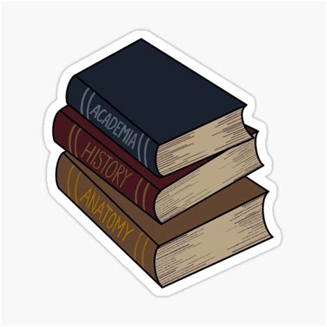 Dark Academia Stack Of Books Sticker For Sale By Easears Redbubble