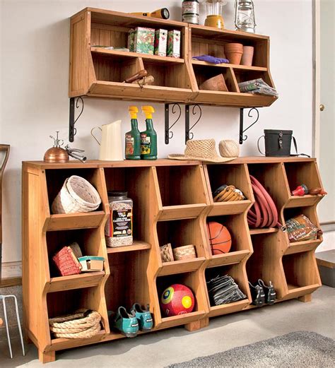 Fir Wood Wall Cubby With Removable Center Shelf Collection Accessories