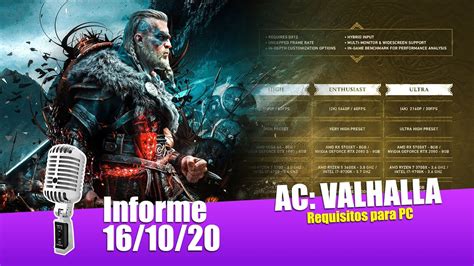Requisitos Minimo Para Assassin S Creed Valhalla En Pc Master Race