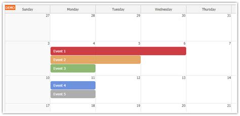 React Monthly Calendar Tutorial Daypilot Code