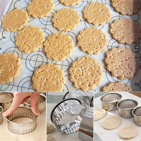 5xfluted Round Cookie Biscuit Cutter Set 12 Scalloped Circle Pastry