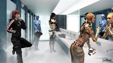 Video Game Mass Effect Legion Jack Miranda Lawson Liara Tsoni Digital Art By Shaffer Clarke
