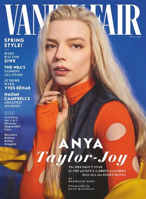 Vanity Fair Uk April 2021 Digital Anya Taylor Joy Vanity Fair Magazine The Queens Gambit