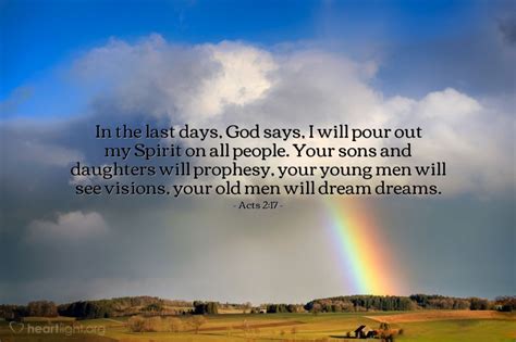 Illustration Of Acts 217 — In The Last Days God Says I Will Pour Out