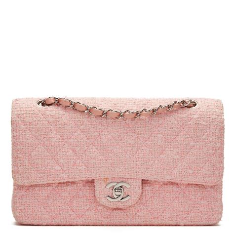 Chanel Pink Tweed Flap Bag Ubicaciondepersonascdmxgobmx