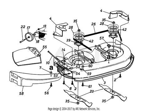 Mtd 13a6660g131 1997 Parts Diagram For Deck Assemblyblades