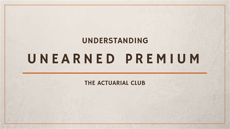 Most of us have insurance, and while it may not be top of mind among all the other things we deal with in this section, we'll explain the principles of insurance. Understanding Unearned Premium Reserve (UPR) • The Actuarial Club