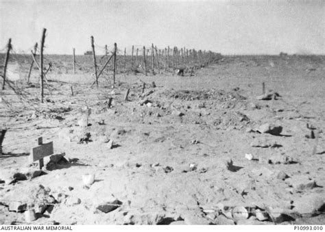 Graves Of Australian Soldiers At The Perimeter Wire Of Tobruk The