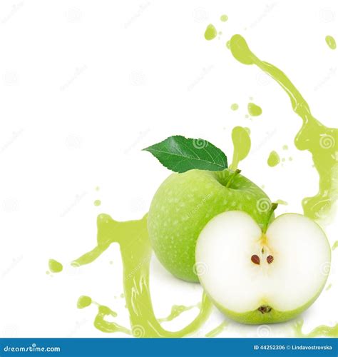 Green Apple Splash Stock Photo Image Of Diet Drop Bright 44252306