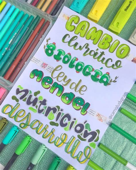 Ideas De Títulos En Color Verde 💚 Tutorial De Letras Caratulas Para