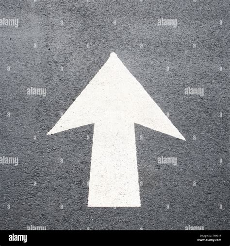 Directional Arrow On Pavement Stock Photo Alamy