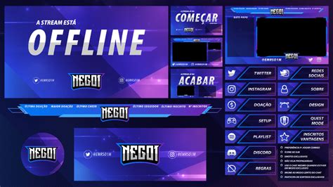 Twitch Packsoverlaysscreens On Behance In 2020 Overlays Twitch Screen