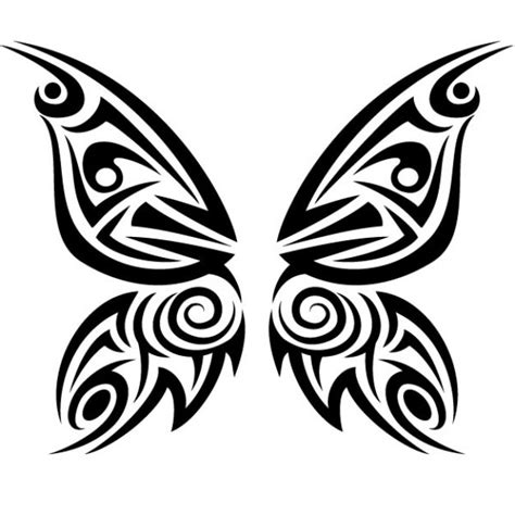 Free Vector Tribal Butterfly Tattoo Vector Illustration